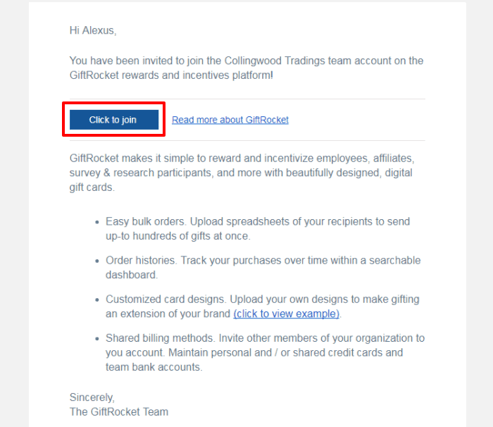 GiftRocket SetUp Documentation Engagedly