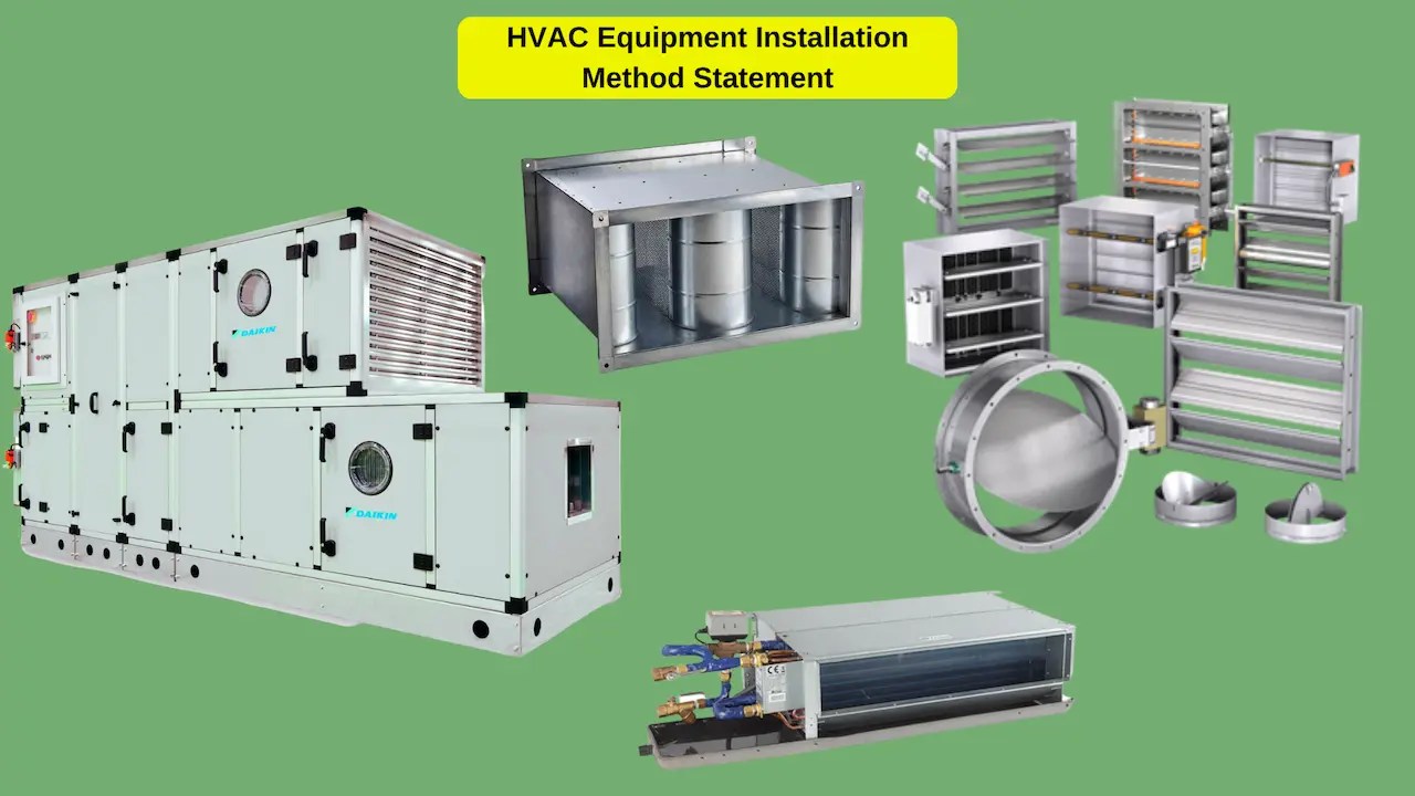 Installation of AHU, FCU, Dampers, Silencers, Grills, Diffusers