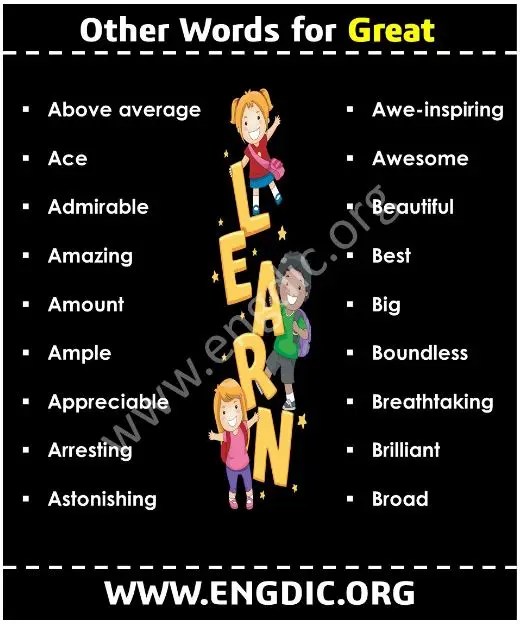 Another Word For Great 200+ Useful Synonyms for Great EngDic