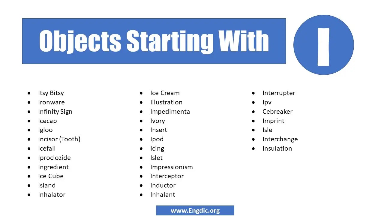 Objects That Start With I