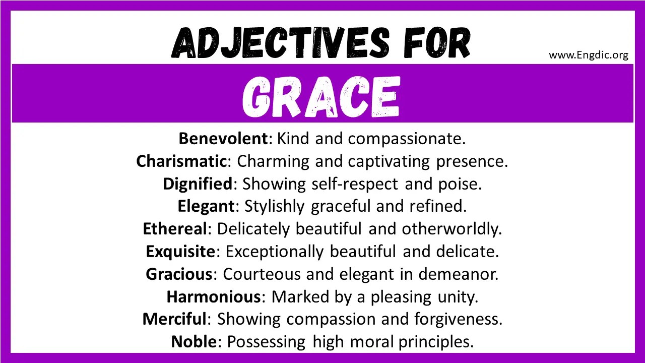 20+ Best Words to Describe Grace, Adjectives for Grace EngDic