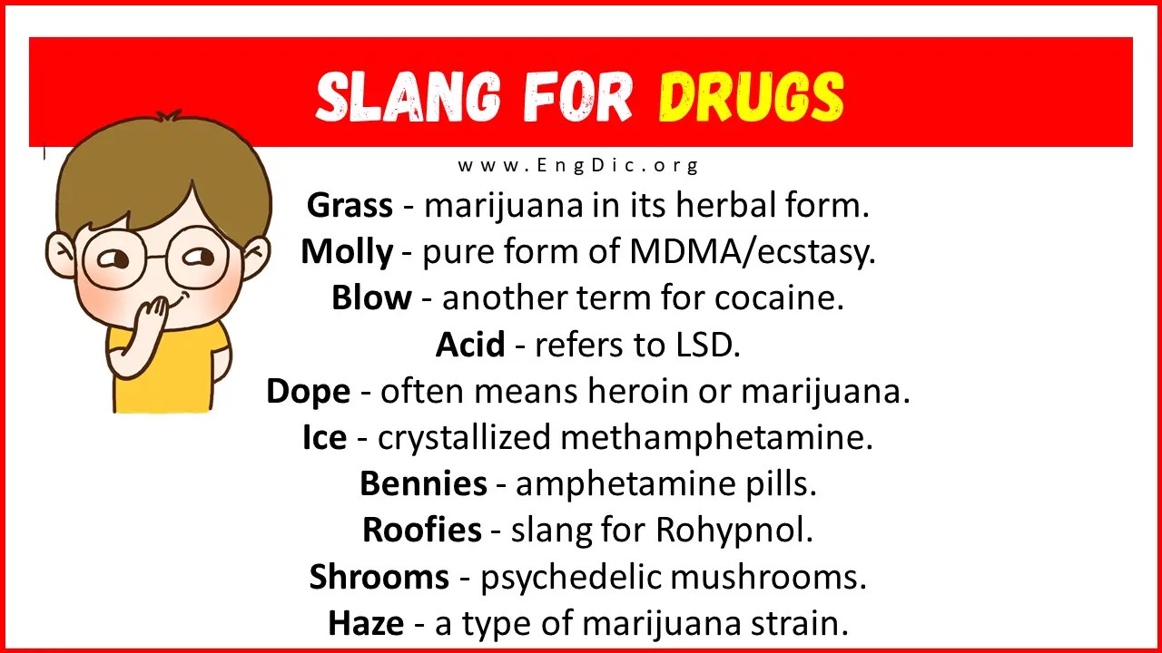 20+ Slang for Drugs (Their Uses & Meanings) EngDic