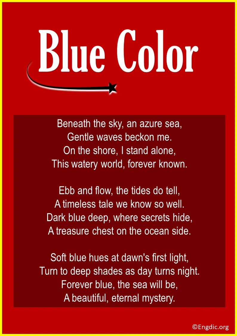 10 Poems about Blue Color EngDic