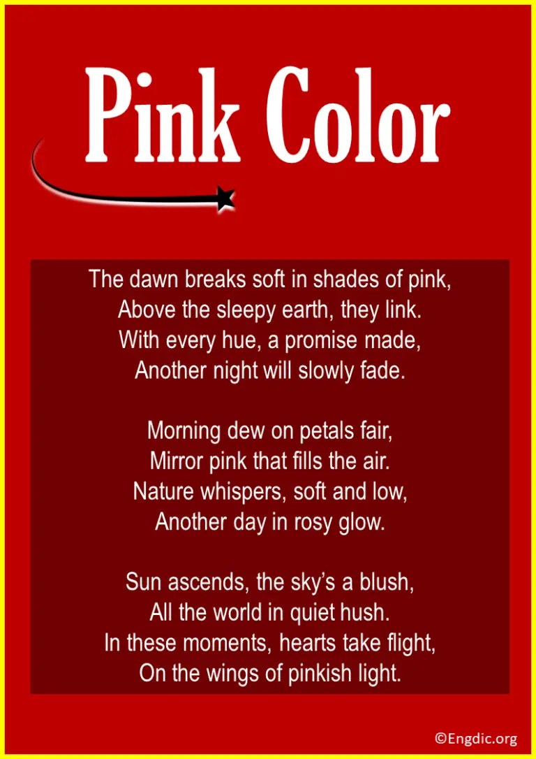 10 Poems about Pink Color EngDic
