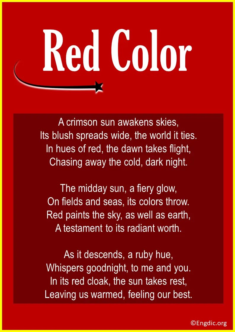 10 Poems about Red Color EngDic