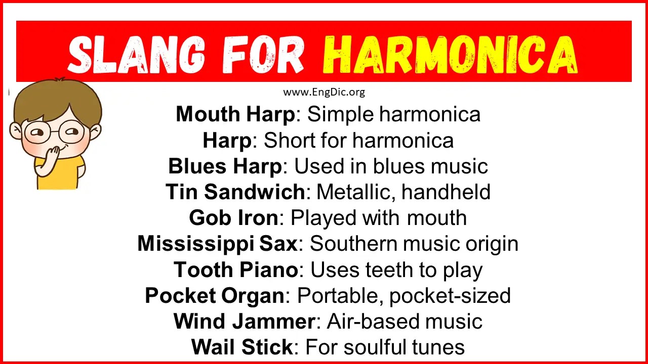 20+ Slang for Harmonica (Their Uses & Meanings) EngDic