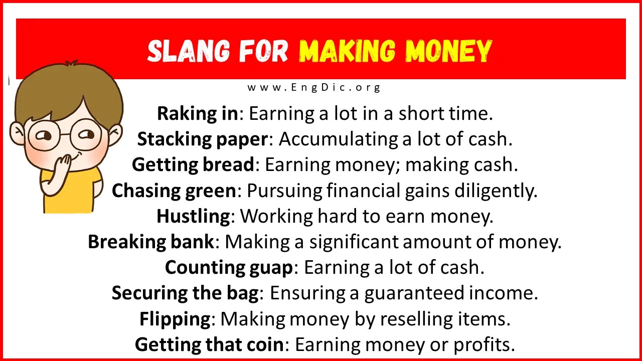20+ Slang for Making Money (Their Uses & Meanings) EngDic