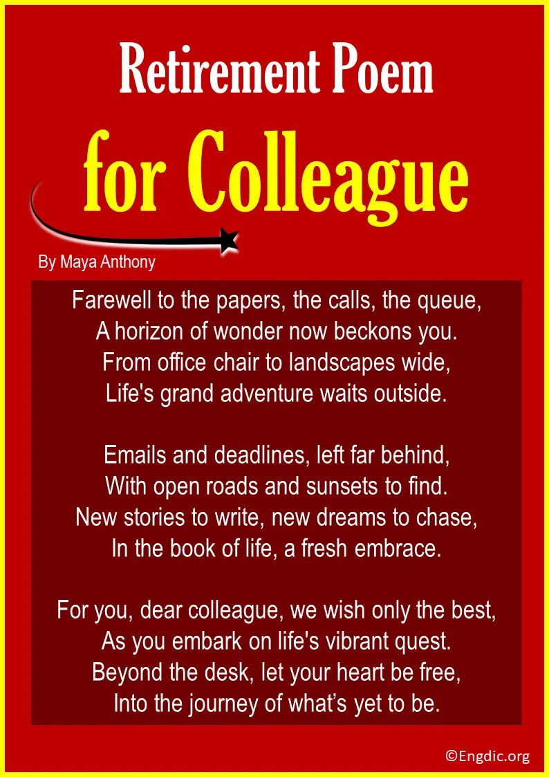 15 Funny Retirement Poems For Friend/Colleague EngDic