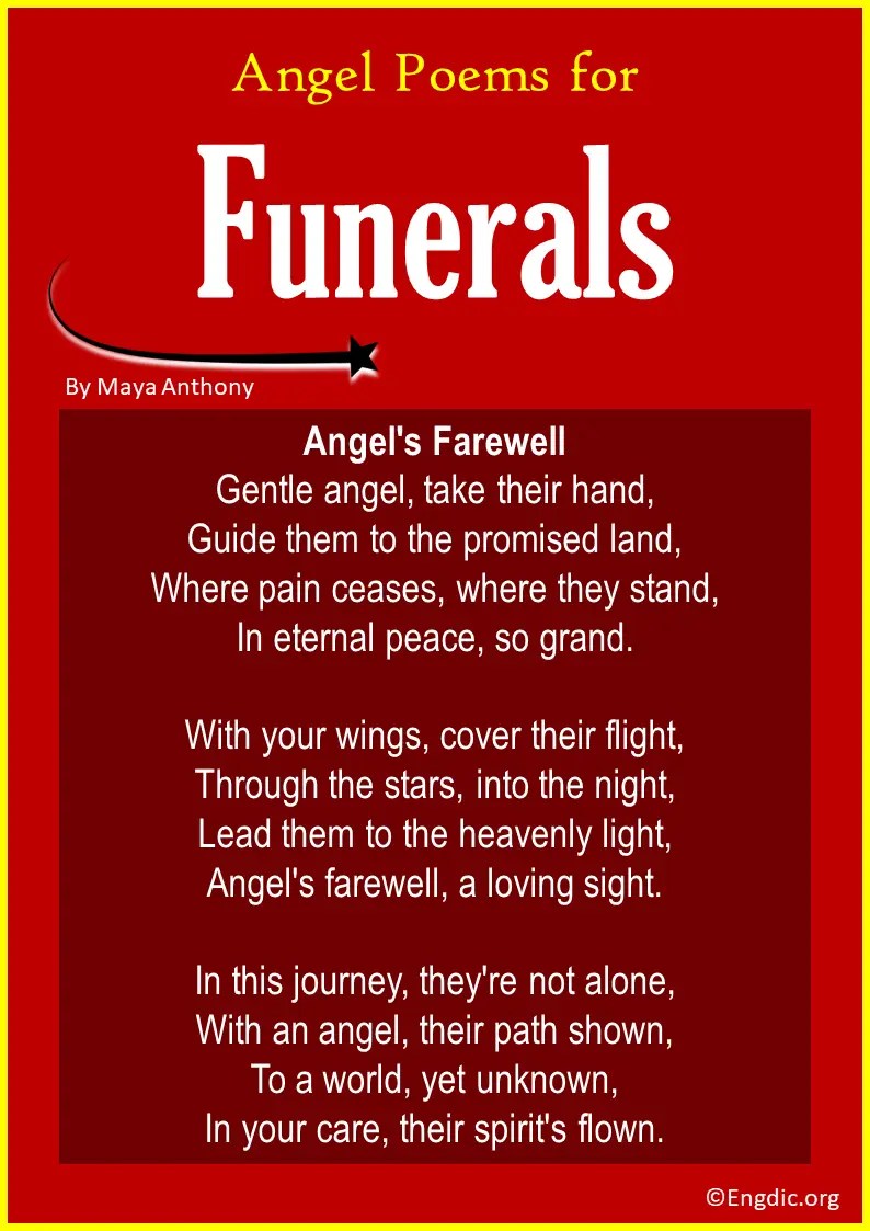 10 Best Angel Poems for Funerals EngDic