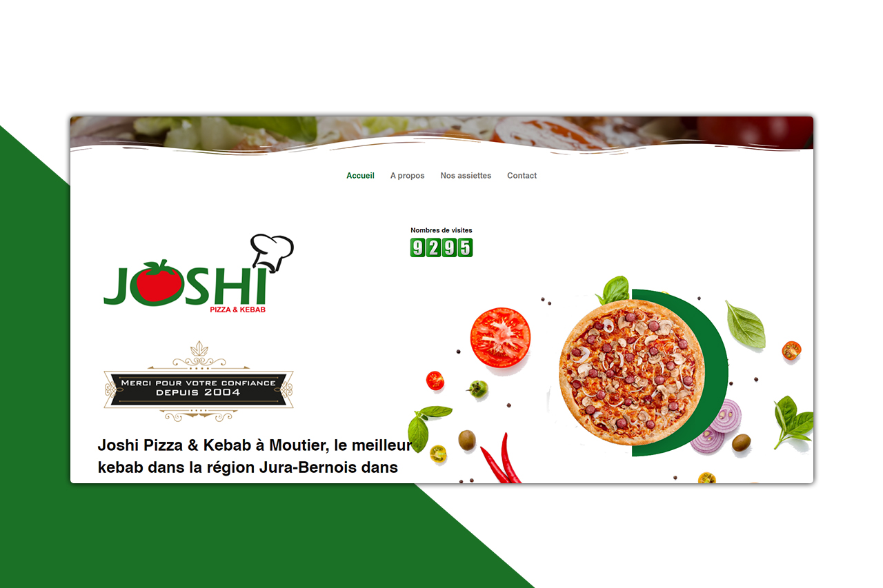 Site vitrine Joshi Pizza & Kebab Engie Soft