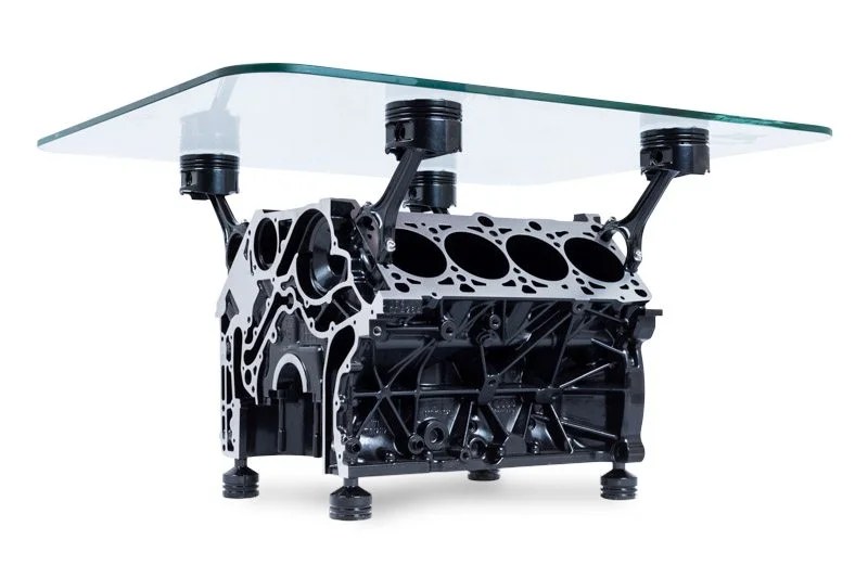 Stunning Audi V8 Engine Coffee Table By Engine Table UK