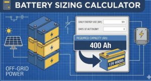 Battery Sizing Calculator: Size Solar & Off-Grid Battery Banks