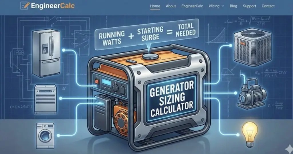 Generator Sizing Calculator & Wattage Guide [Free Tool]