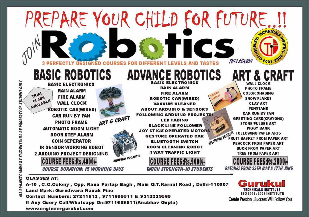 Robotics near me GURUKUL TECHNICALS INSTITUTE