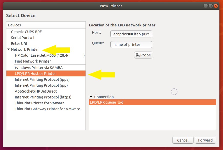 Installing an ECNPRINT Printer in Ubuntu 18.04 LTS — Purdue IT