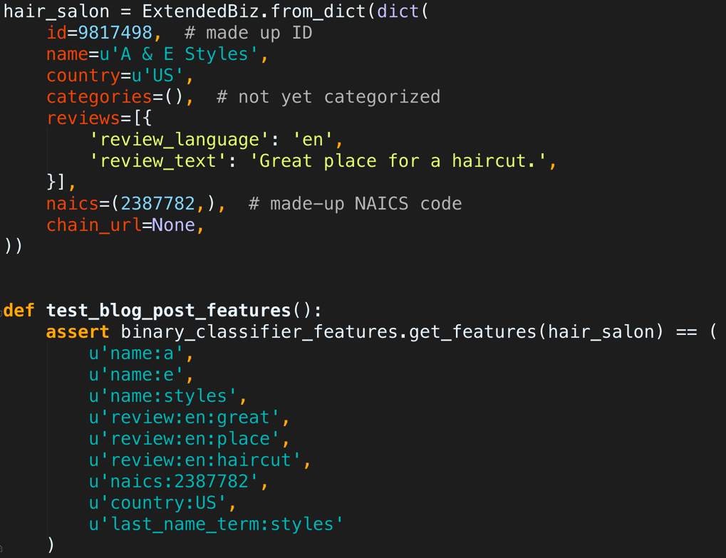 Automatically Categorizing Yelp Businesses