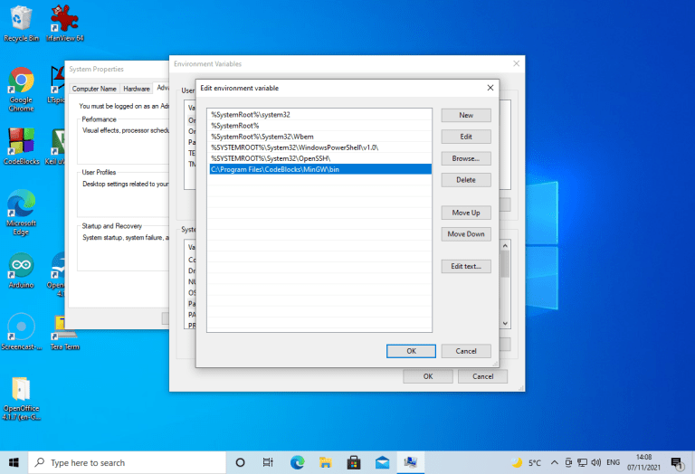 How to set the PATH environment variable for MinGW / gcc / g++