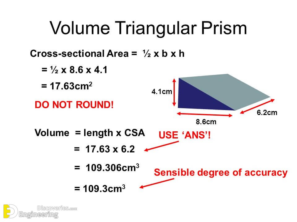 How To Calculate The Volume Of A Prism Engineering Discoveries