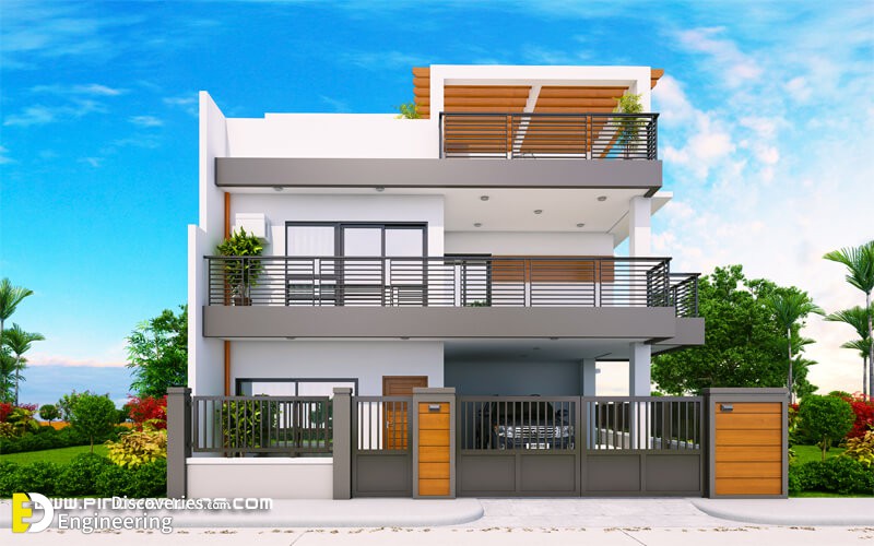 2 Storey House Design With Rooftop Completed in 2016, this structure