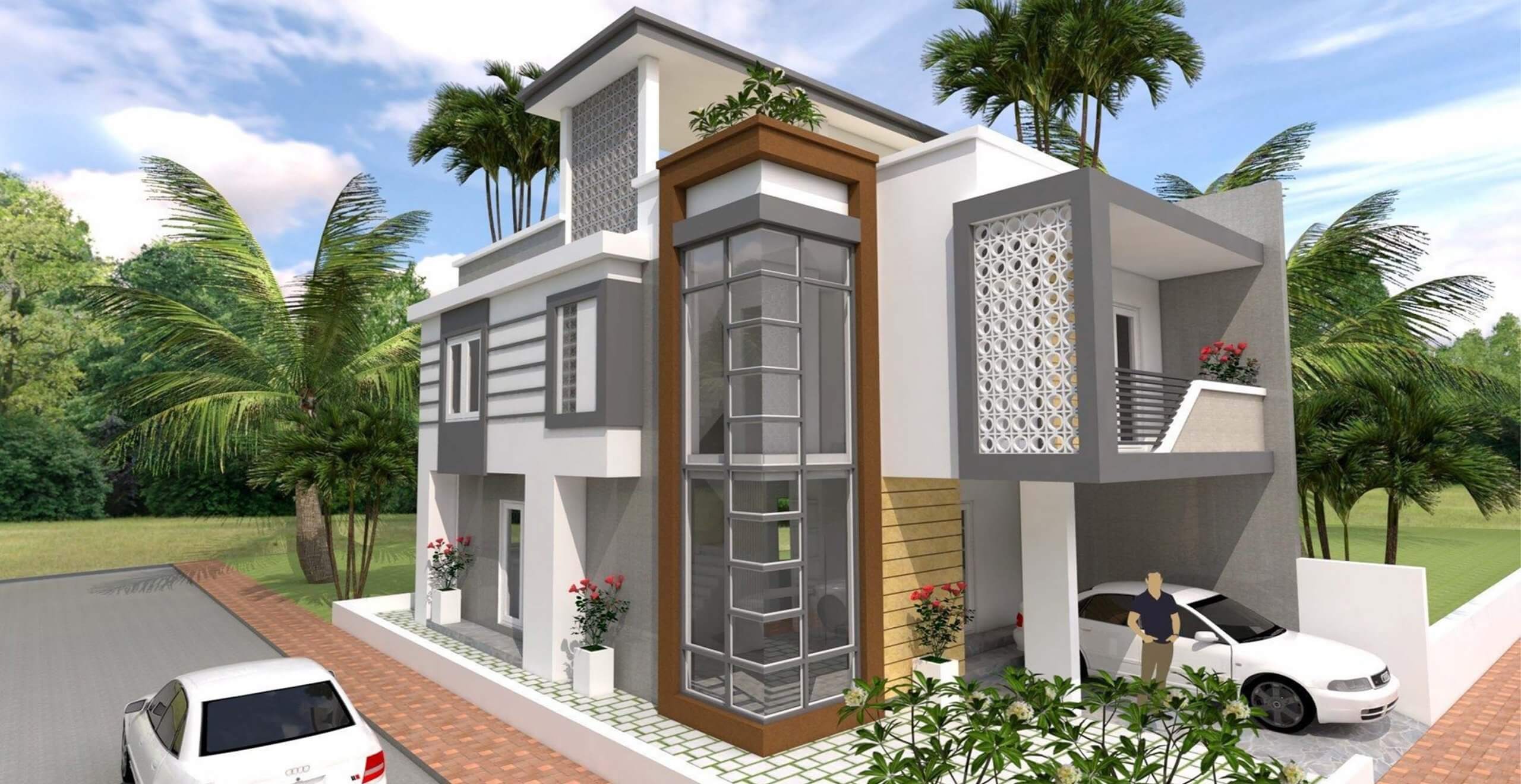 Four Bedroom 2Storey House Concept With Plan Detail Engineering