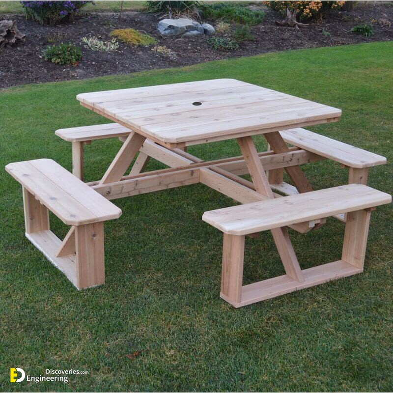 Beautiful Wooden Picnic Table Ideas Engineering Discoveries