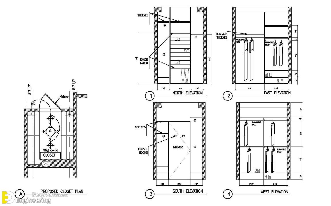 Standard Dimensions Closet Layouts Dimensions Engineering Discoveries