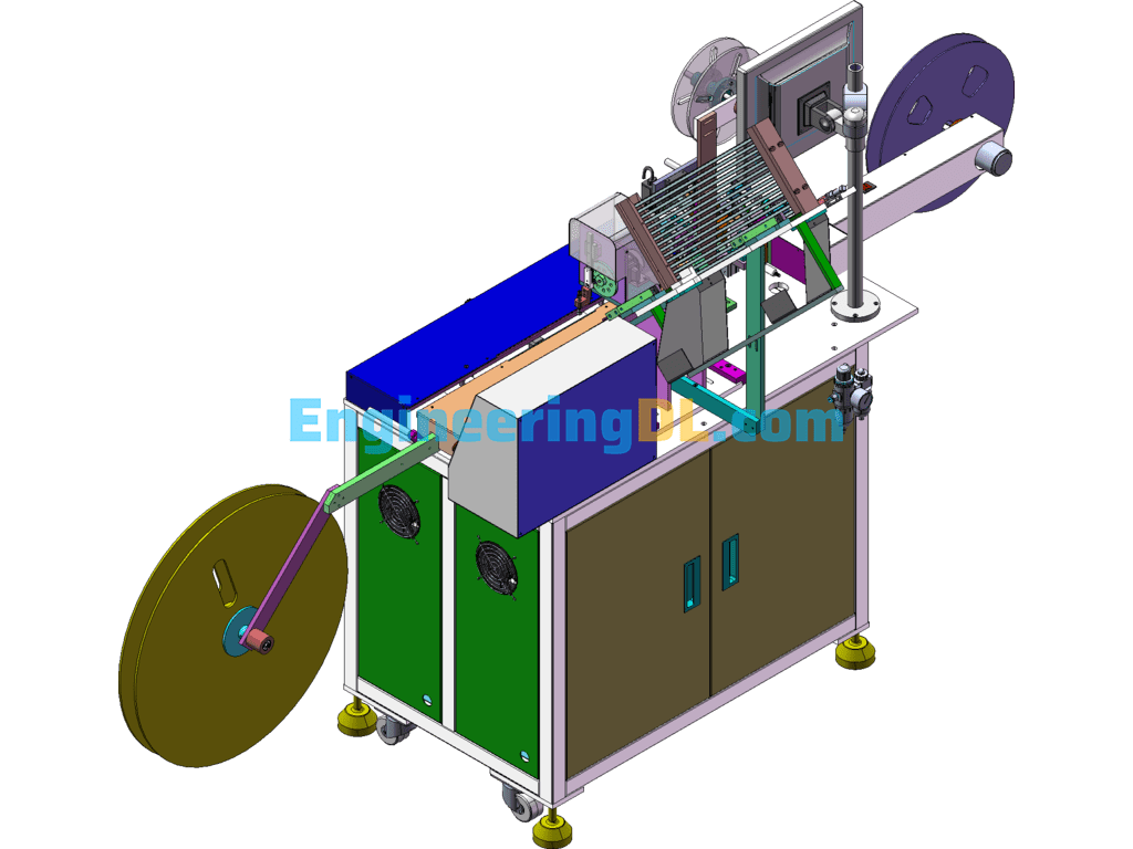 Automatic SMD Braided Tape Test Packing Machine SolidWorks, AutoCAD