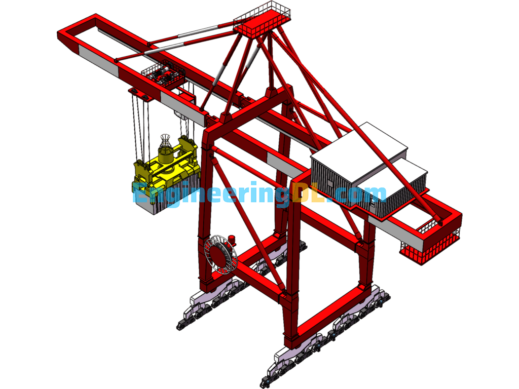 Shore Bridge Cranes (Shore Side Container Cranes) SolidWorks, 3D
