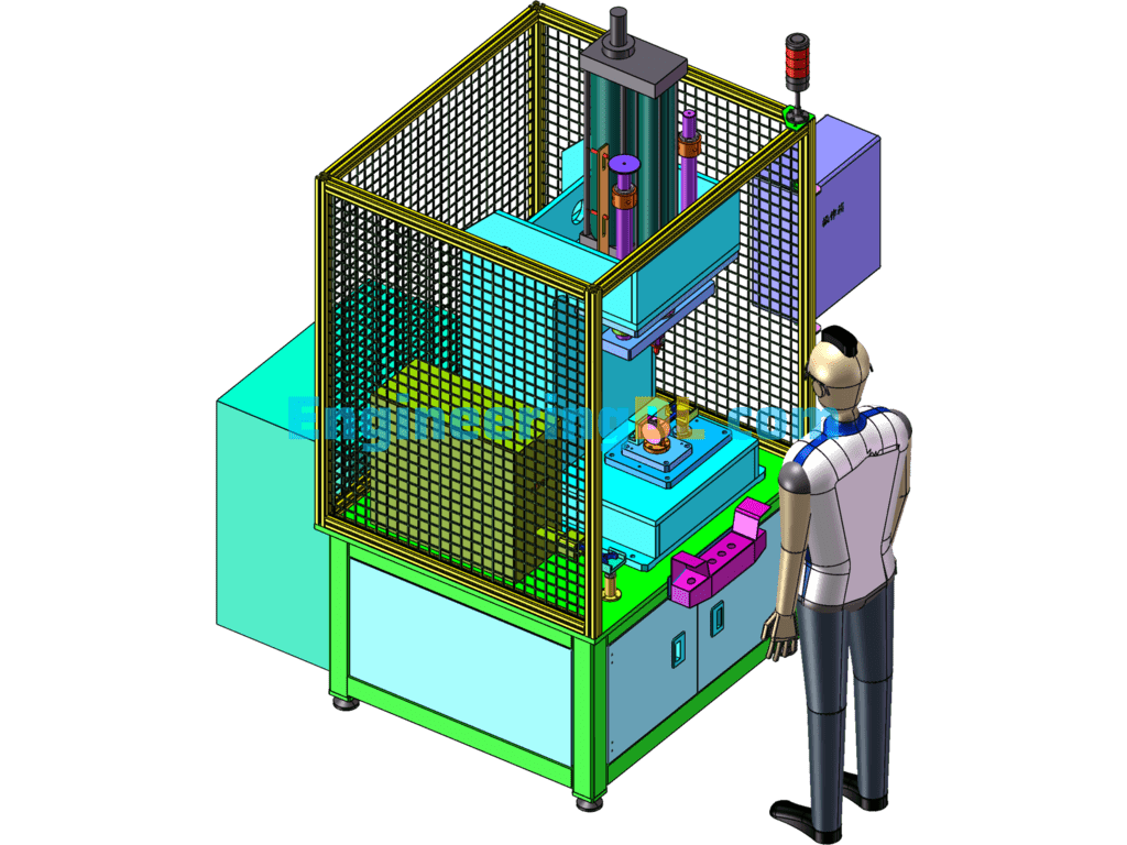 Piston Pin Press Fitting Machine SolidWorks Mechanical Engineering