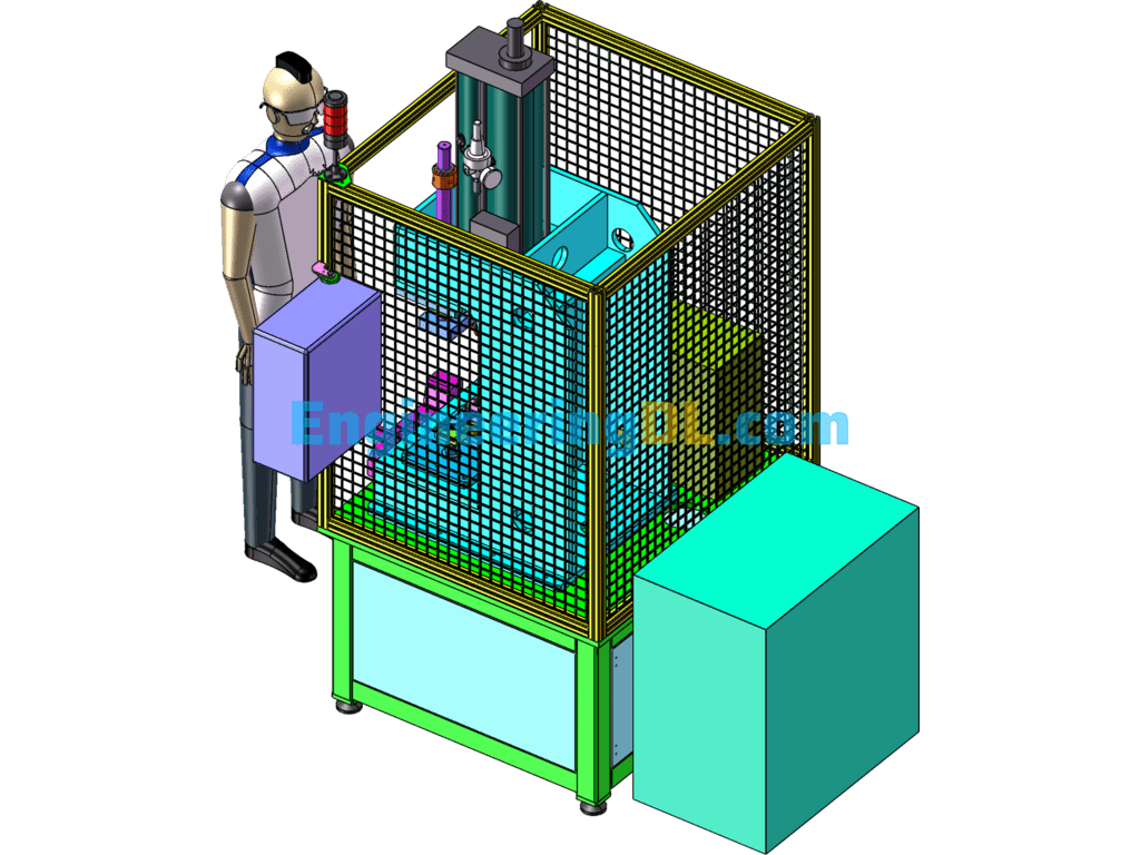 Piston Pin Press Fitting Machine SolidWorks Mechanical Engineering