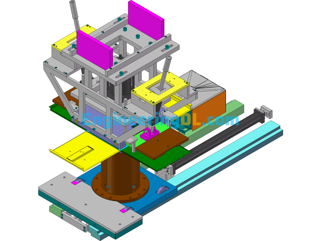 Hydraulic Dishwasher Bending Machine SolidWorks, 3D Exported