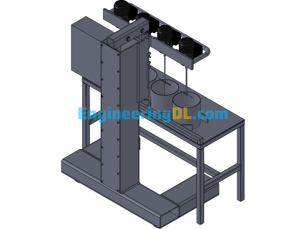Mixer Equipment Model Of Hybrid Type SolidWorks Mechanical
