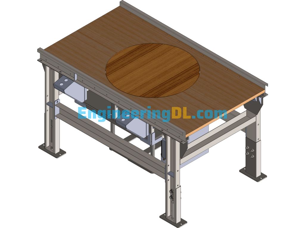 Electric Lifting And Rotating Operating Table SolidWorks Mechanical