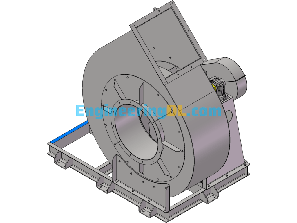 Centrifugal Fan Detailed Model Design SolidWorks, 3D Exported