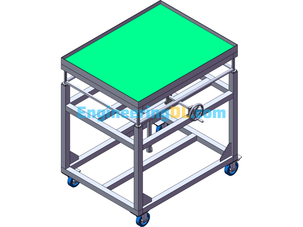 Worm Wheel Adjustable Trolley (Plastic Parts Trolley) SolidWorks