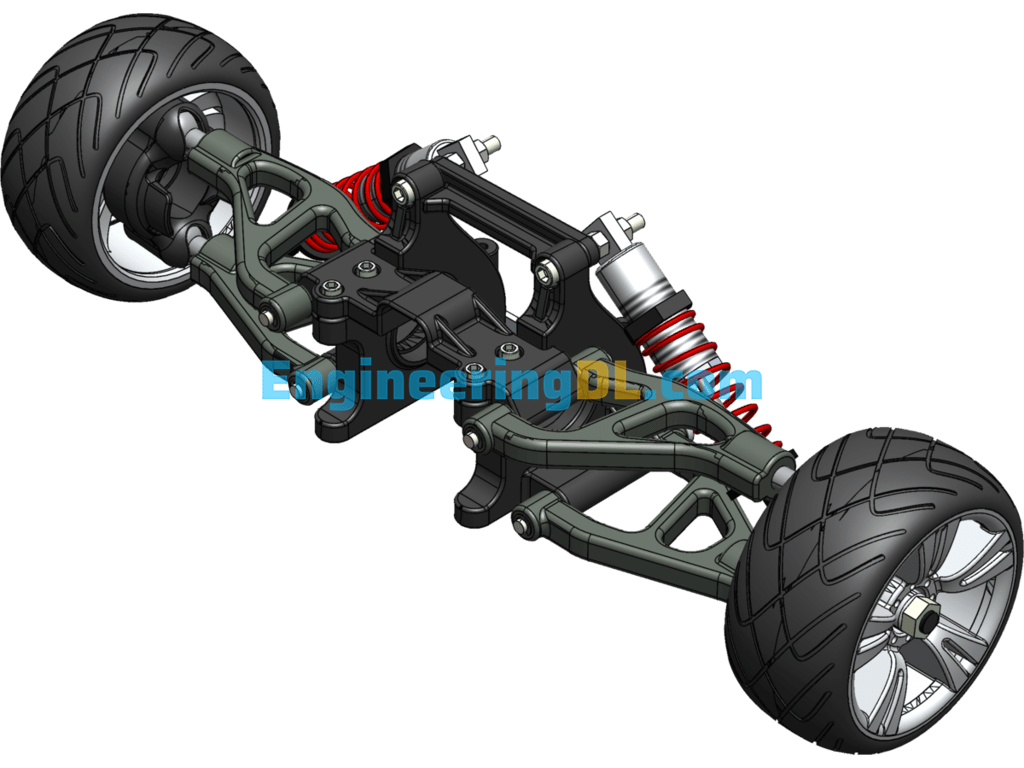 Vehicle Suspension System Model SolidWorks Mechanical Engineering