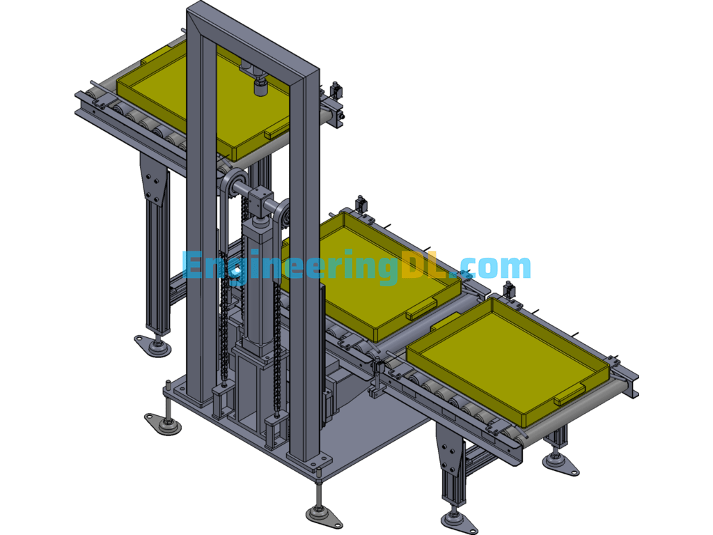 Chain Length And Tension Adjustment Mechanism SolidWorks Mechanical