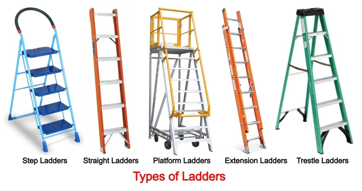 Types of Ladders Introduction, Uses, Material & Safety Tips