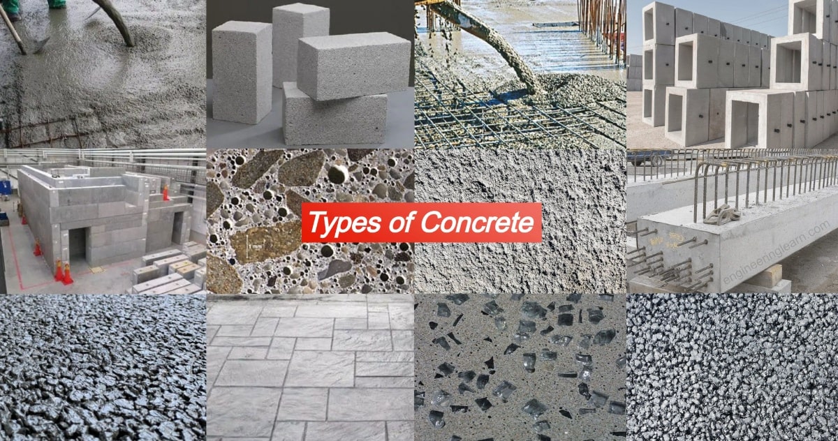 What is Concrete? 26 Types of Concrete, Uses, Properties, Advantages
