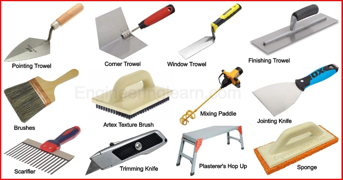 26 Plasterers Equipment and Their Uses Guide] Engineering Learn