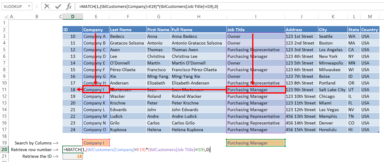Excel Lookups with Multiple Criteria MATCH function Engineers Tools