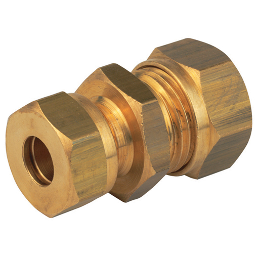IMC146, IMPERIAL TO METRIC 1/4" x 6mm, Brass Imperial Compression