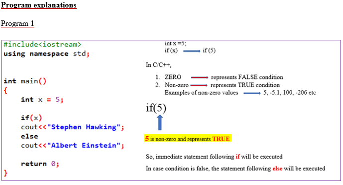 Simple if else statement in C++ EngineersTutor