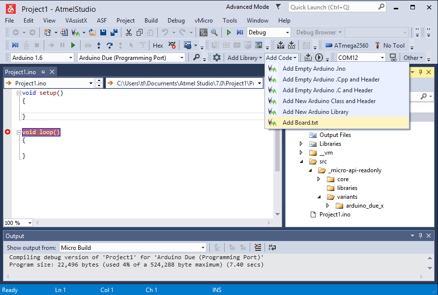 Arduino Atmel Studio Programming enginefasr