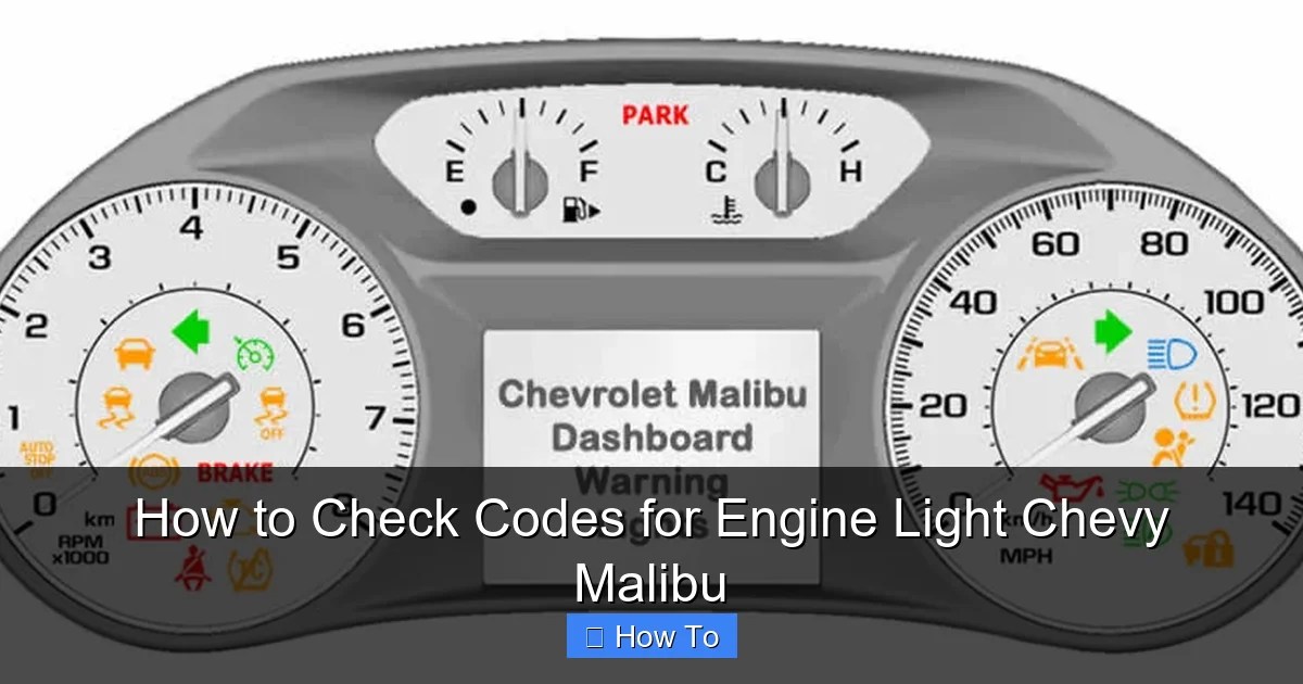 How to Check Codes for Engine Light Chevy Malibu - enginelightfixers.com