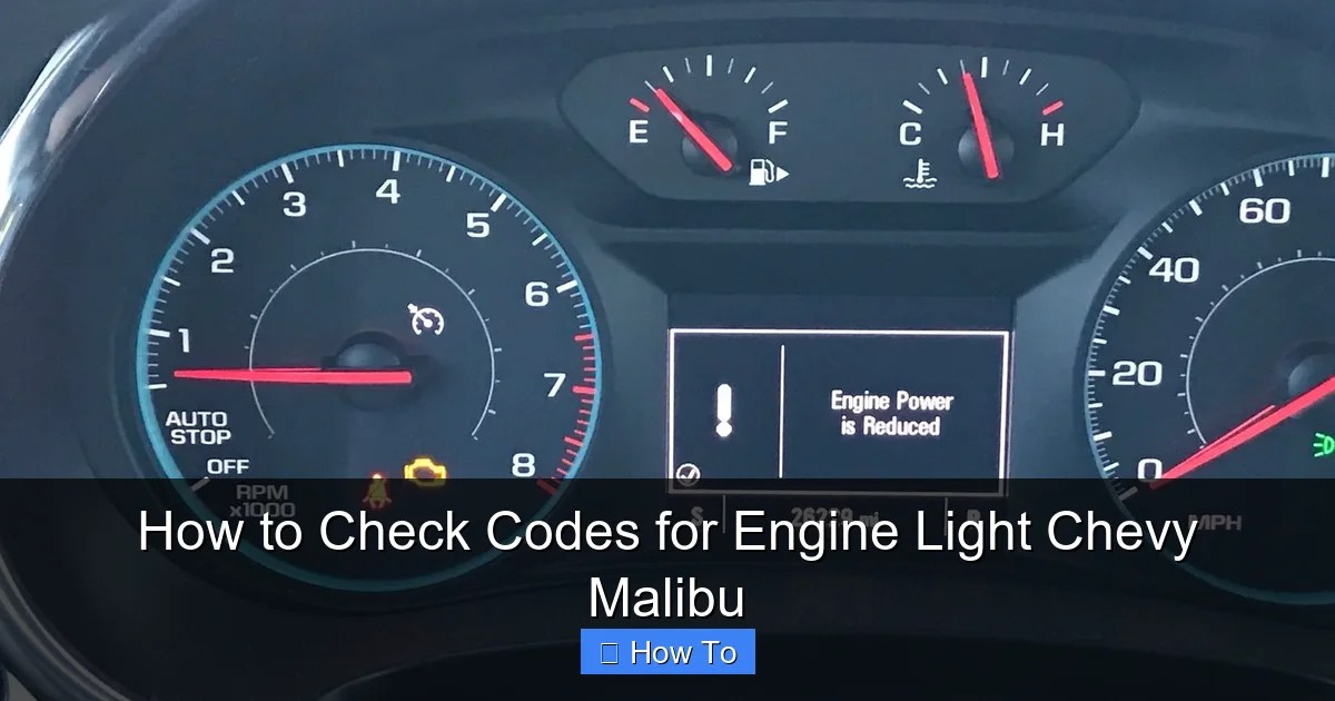 How to Check Codes for Engine Light Chevy Malibu - enginelightfixers.com