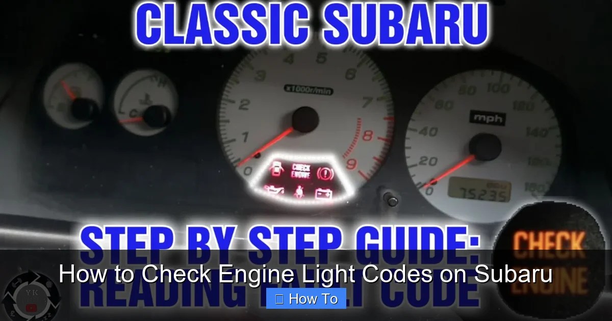 How to Check Engine Light Codes on Subaru - enginelightfixers.com