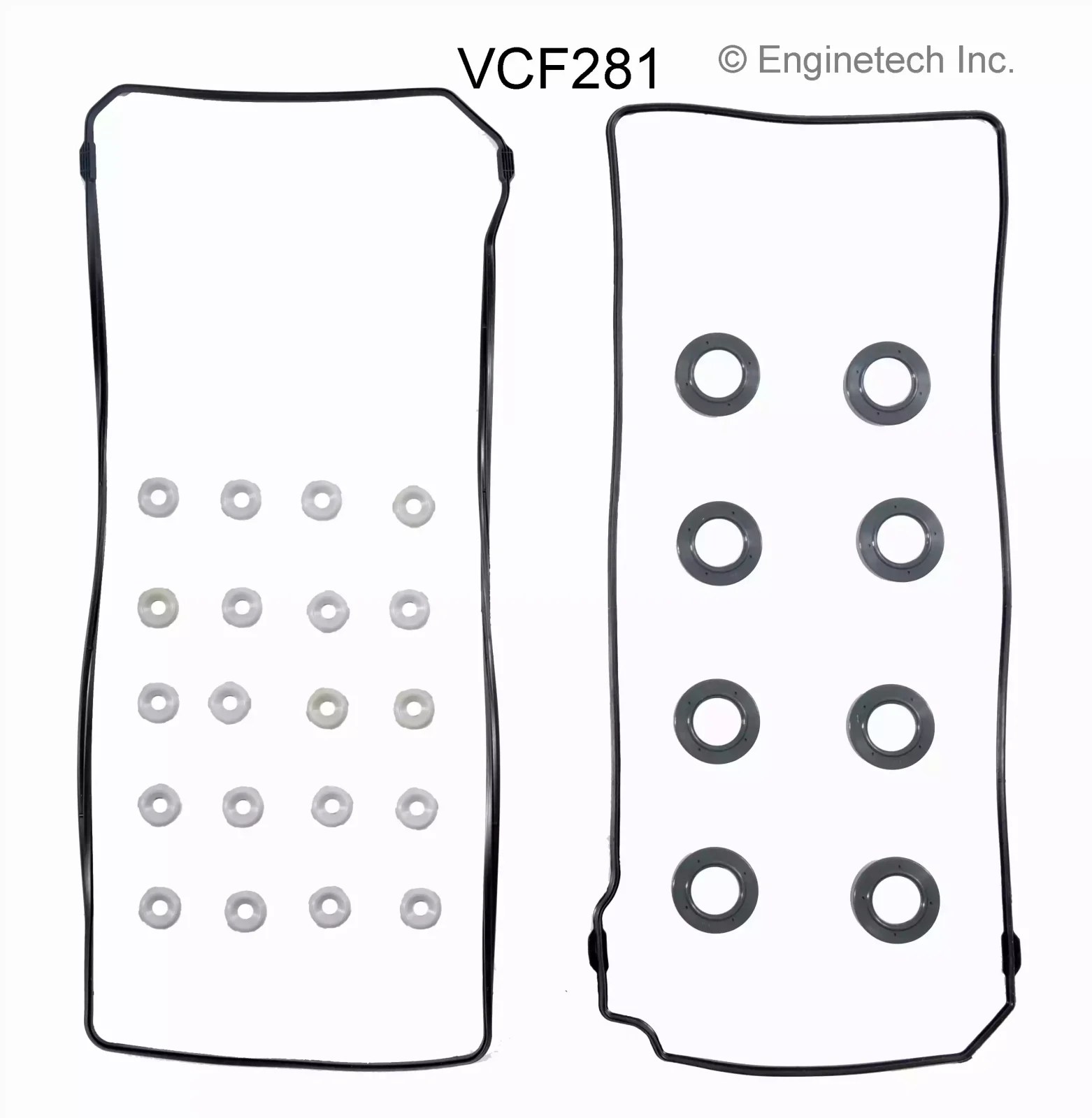 Engine Valve Cover Gasket for DOHC Part Number VCF281 Mustang. Valve