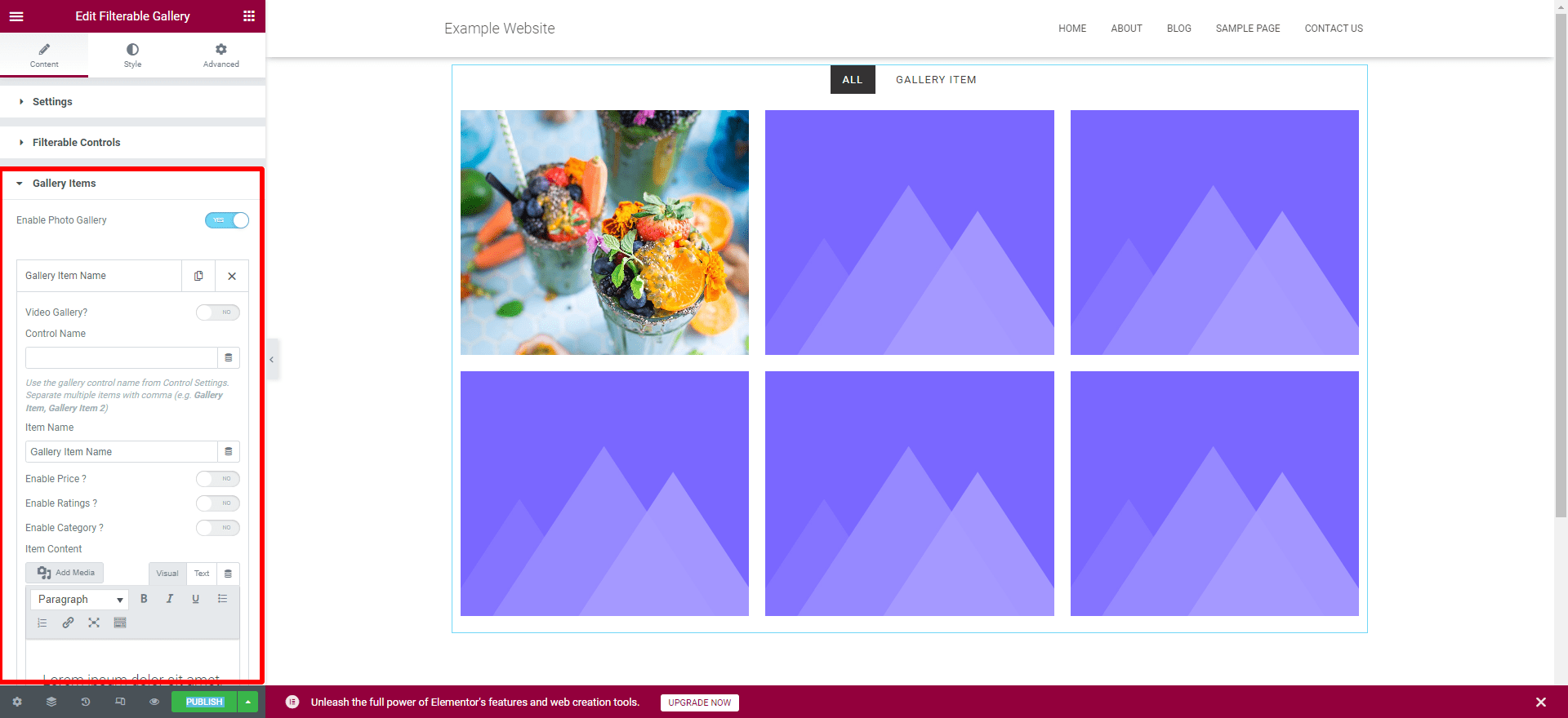 How to Create A Filterable Gallery in Elementor (with free plugin) 2024
