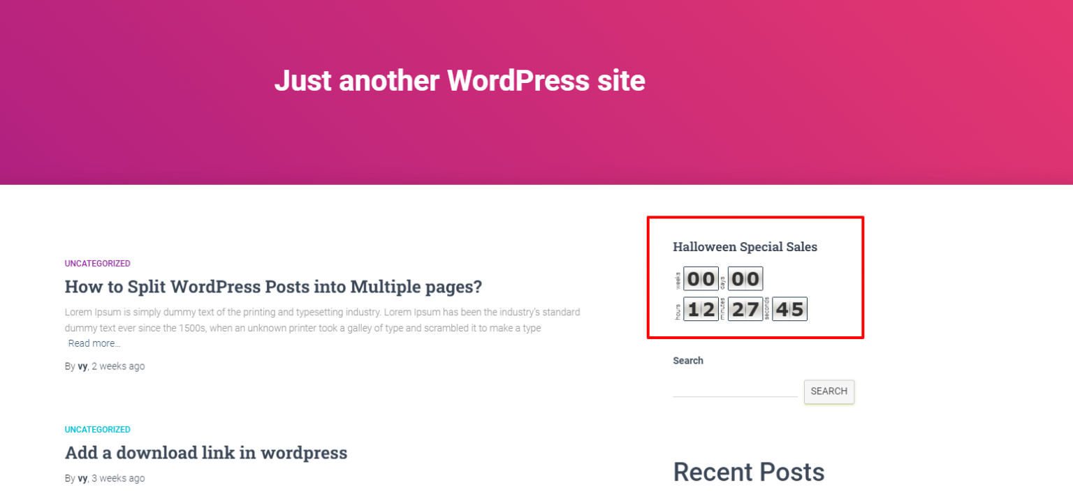 How to Add a Countdown Timer Widget in WordPress with free plugins 2024